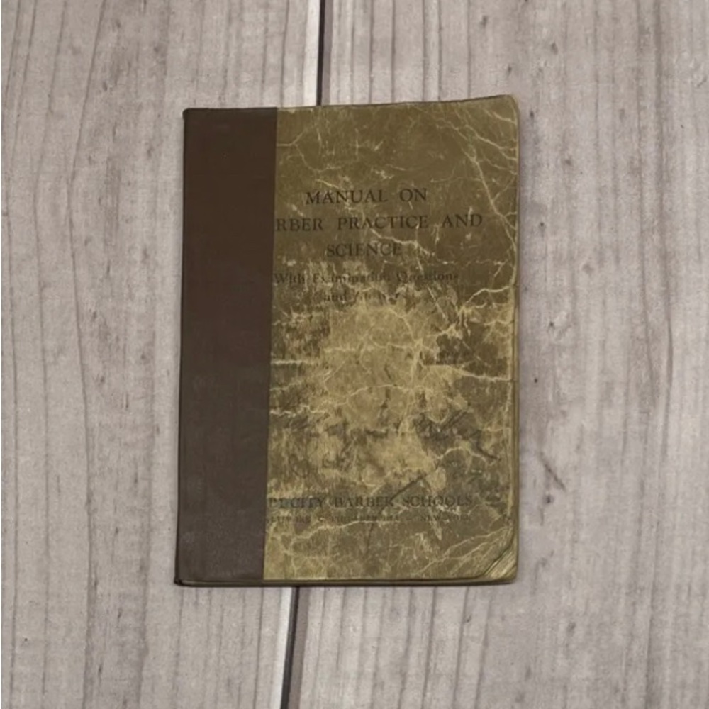 Vintage 1933 Manual On Barber Practice And Science w/ Examination Q & A Milady